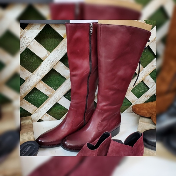 born burgundy boots